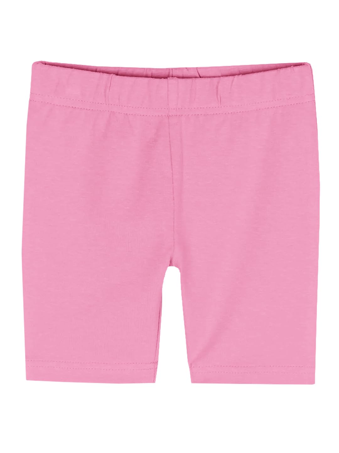KiddoPanti Girls Cycling Shorts Pack of 3 | Soft & Stretchy Cotton Spandex | Comfortable Fit with Elastic Waistband | Tigh Length Girls Inner Cycling Shorts, Aqua Blue/Baby Pink/Lt Grey - 8-10Y 4