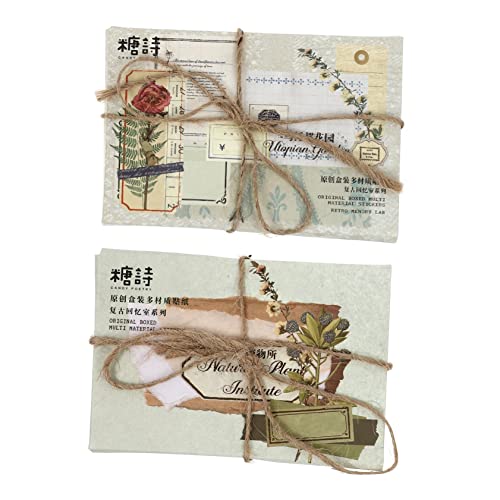 BEBEMOKO 120 hojas de calcomanías decorativas vintage con flores y plantas para proyectos diarios, envolver regalos y manualidades, etiquetas creativas para álbumes de recortes con detalles finos
