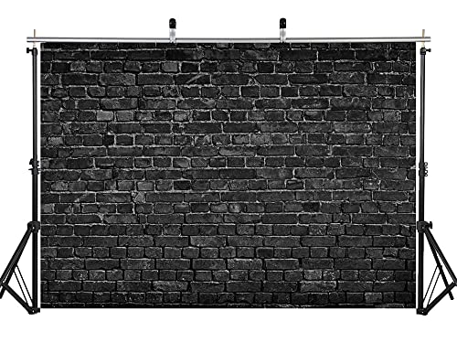 Fondo fotográfico AIIKES 6x4ft ladrillo negro miniatura 1