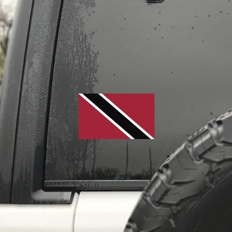 Miniatura 4 de Adhesivo adhesivo de la bandera de Trinidad, paquete de 2, 5 x 3 pulgadas, vinilo de alta calidad  AW553