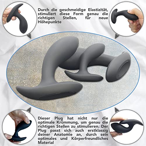 DaniChou® 3-delige siliconen anale plug set / butt plug, beginnerservaring, seksspeelgoed beide, prostaat stimulatie mannen, dildo anaal, anale plug seksspeelgoed set, anaal speelgoed - Afbeelding 5