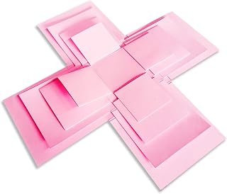5 Layer Creative Explosion Gift Box DIY Candy Explosion Surprise Box with Sticker Pen Handmade Scrapbooking Box for Valentine's Day Gifts Birthday Wedding Anniversary(Pink)