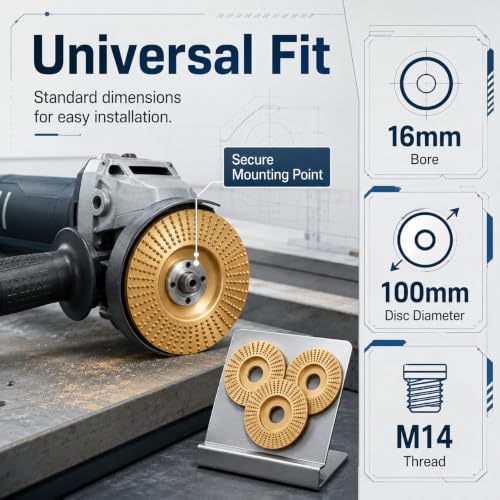 Image of Upgrade Heavy Duty Tungsten Carbide Wheel, 2026 New Angle Grinder Polishing Pad Tungsten Carbide Sanding Discs, Wood Carving Discs for 4 inch & 4-1 /2 inch Grinders Cutting Shaping Sanding (3PCS*Mix)