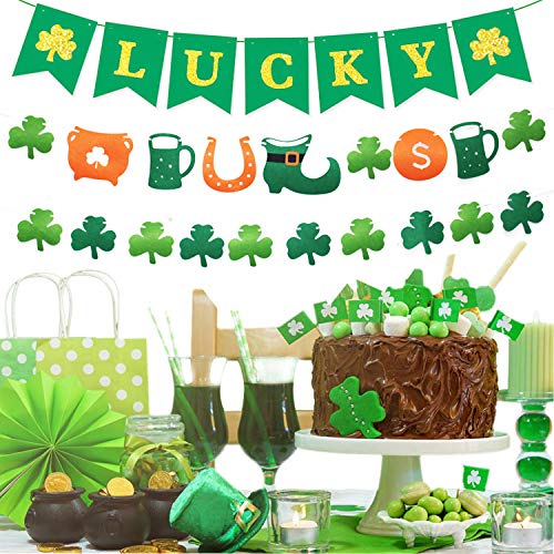DmHirmg St Patricks Day Decorations,St Patricks Day Garland, Hanging Swirls with Garland,St Patricks Day Banner Ceiling Hanging and Wall Decoration (3 Sheets) DmHirmg St Patricks Day Decorations,St Patricks Day Garland, Hanging Swirls with Garland,St Patricks Day Banner Ceiling Hanging and Wall Decoration (3 Sheets)