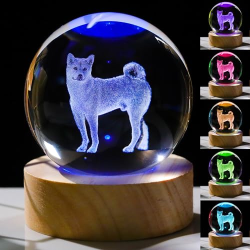 3D Shiba Inu Gifts for Women - Crystals Ball 60mm
