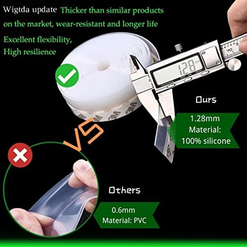 Weather Stripping Door Seal Strip, Silicone Door Seal Strip for Doors Windows and Shower Glass Gaps