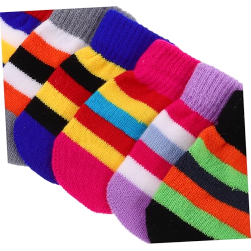 Didiseaon 6 Pairs Stretchy Warm Knit Gloves Full Finger Winter Mittens for Boys Elastic Soft Gloves for Cold Weather Outdoor Adventures3