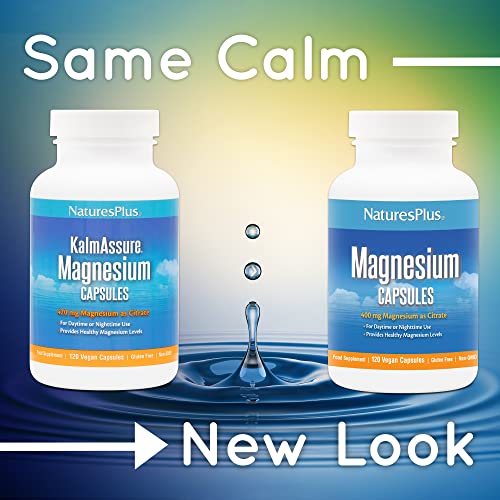 Naturesplus Kalmassure Magnesium - 400 Mg, 90 Vegan Capsules - Natural Stress Relief Supplement, Supports Nerve And Muscle Relaxation - Vegetarian, Gluten-Free - 30 Servings #TOP2