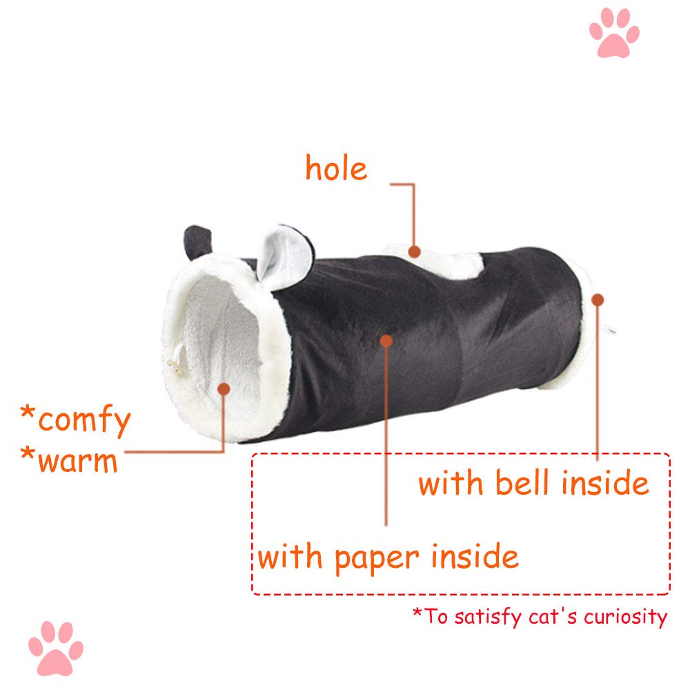 Oncpcare - Tunnel pieghevole per gatti, a forma di animale, ideale per giocare al coperto