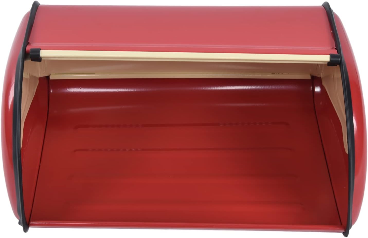 Yosoo Health Gear Metal Bread Box Vintage French Countertop Bread Bin, Large Capacity Roll Top Bread Storage Holder Farmhouse Rustic Bread Dispenser, 9.1x13.0x5.7in Bread Bin with