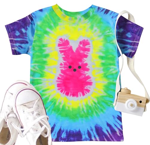 Toddler Easter Shirt for Boys Girls:Funny Rabbit Graphic Printed Tee Cute Easter Casual Short Sleeve Gift Tops