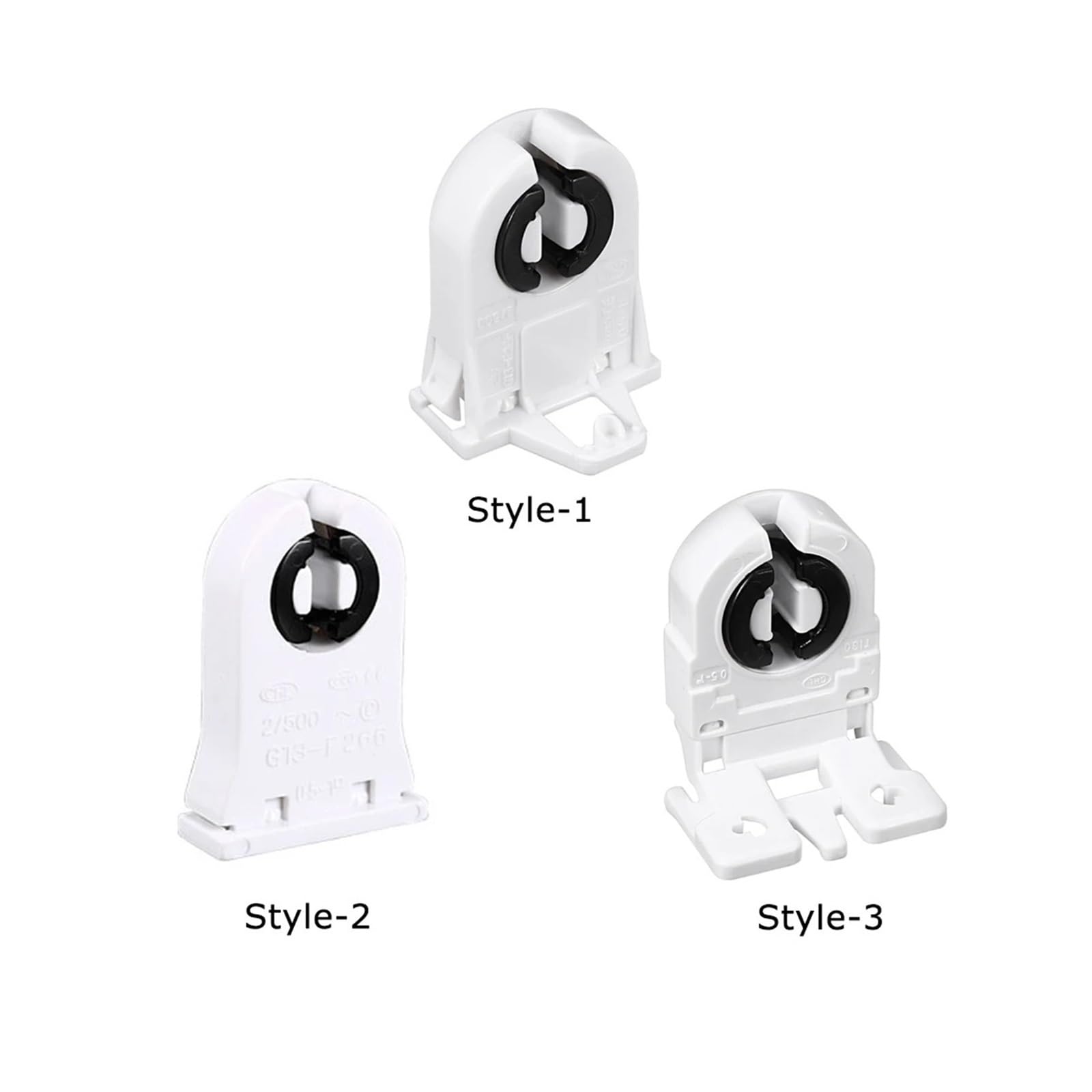 Portalampada T8 G13 2 Prese 2A 500V &ndash; Bianco E Nero &ndash; Confezione Da 2 Uxcell