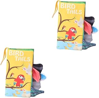 TOYANDONA 2 Peças Livro De Pano De Educação Infantil Integável Livro De Pano De Criança Livro De Pano De Bebê Livro De Tecido De Brinquedo Educacional Não Desbota Livro De Pano De Cauda