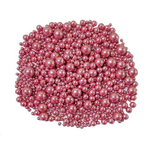 Image of Edible Rose Gold Sugar Pearls Candy Sprinkles 120G / 4.23Ounce Baking Cake Sprinkles Cupcake and Cake Topper Cookie Decorations Wedding Party Valentines Halloween Christmas Supplies