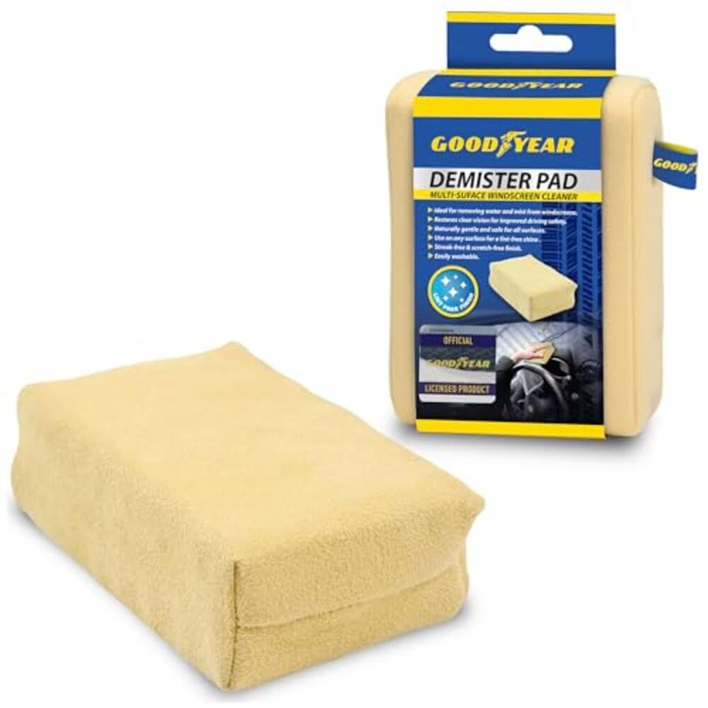 Goodyear 2pc Microfibre Absorbent Car Windscreen Demist Window Demister Pad