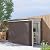 Outsunny 4' x 8' Metal Outdoor Storage Shed, Lean to Storage Shed, Garden Tool Storage House with Lockable Door and 2 Air Vents for Backyard, Patio, Lawn, Brown