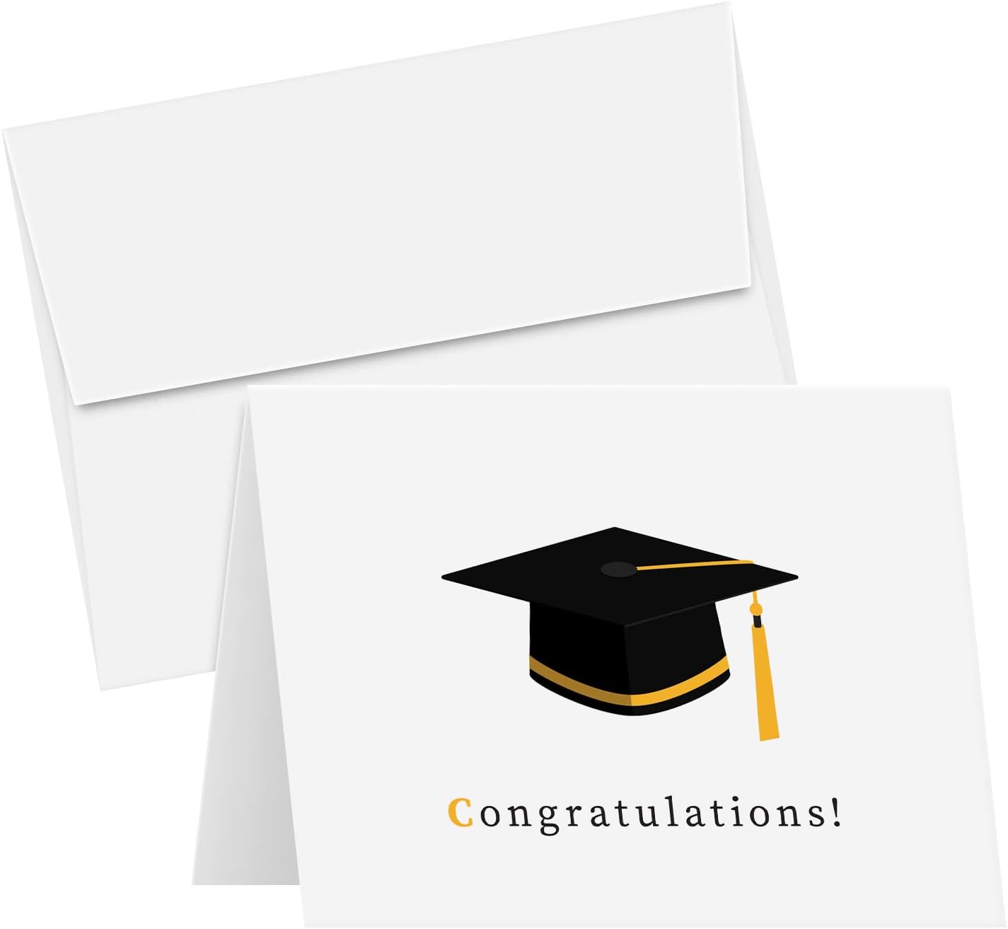 amazon com congratulations graduation greeting cards and envelopes class of 2022 graduates appreciation celebratory congrats fold over greetings a2 size 4 25 x 5 5 25 per pack office products