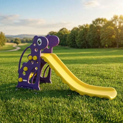 Amazon Brand - Solimo Modern Super Slide for 2-4 Years | Indoor Outdoor Games | Perfect Slide for Home, School & Playground | Easy Assembly | Safe & F