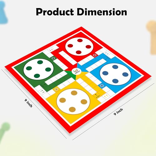 Image of Webby Ludo with Snake and Ladders Double Sided Board Game | Portable Travel Set | Traditional Fun Family Game for Kids and Adults