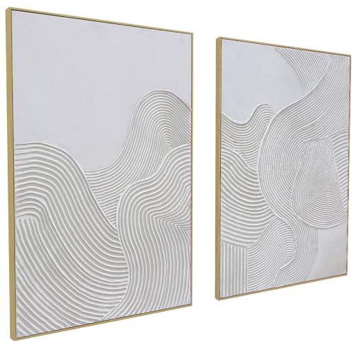 Zessonic Hand-Painted 3D Textured Wall Art