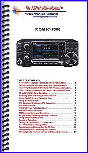 Icom IC-7300 Accessory Pack Bundle - WCS 7300 Programming Software and Cable - Nifty Guide and Ham Guides Pocket Reference Card Bundle!
