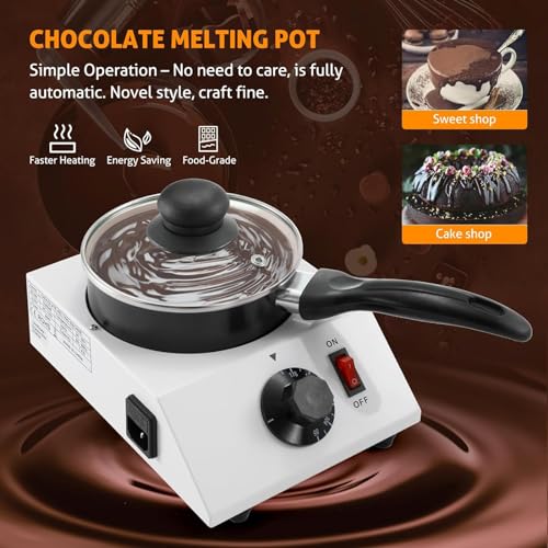 Máquina eléctrica fundidora de chocolate 40W con pote no adherente miniatura 5