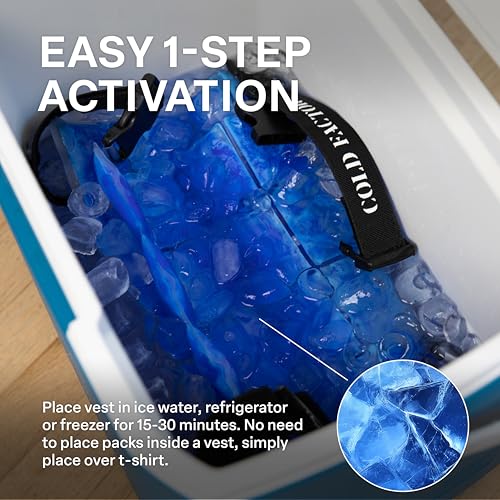 COLD FACTOR Ice Pack Cooling Vest for Men & Women—Lightweight, Adjustable Phase Change Cooling Vest for Hot Weather, Athletes, Outdoor Work, Industrial Use - Breathable Technology, Functional, Stylish3
