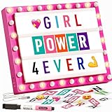 Dan&Darci Cinema Light Box for Girls - Gifts for 8 9 10 11 12 Years - Gifts for 10 Year Old Girl - Pink Christmas Decor for Teen Girls Bedroom - Preteen Room, Tween, Girl Trendy Stuff Birthday Gift