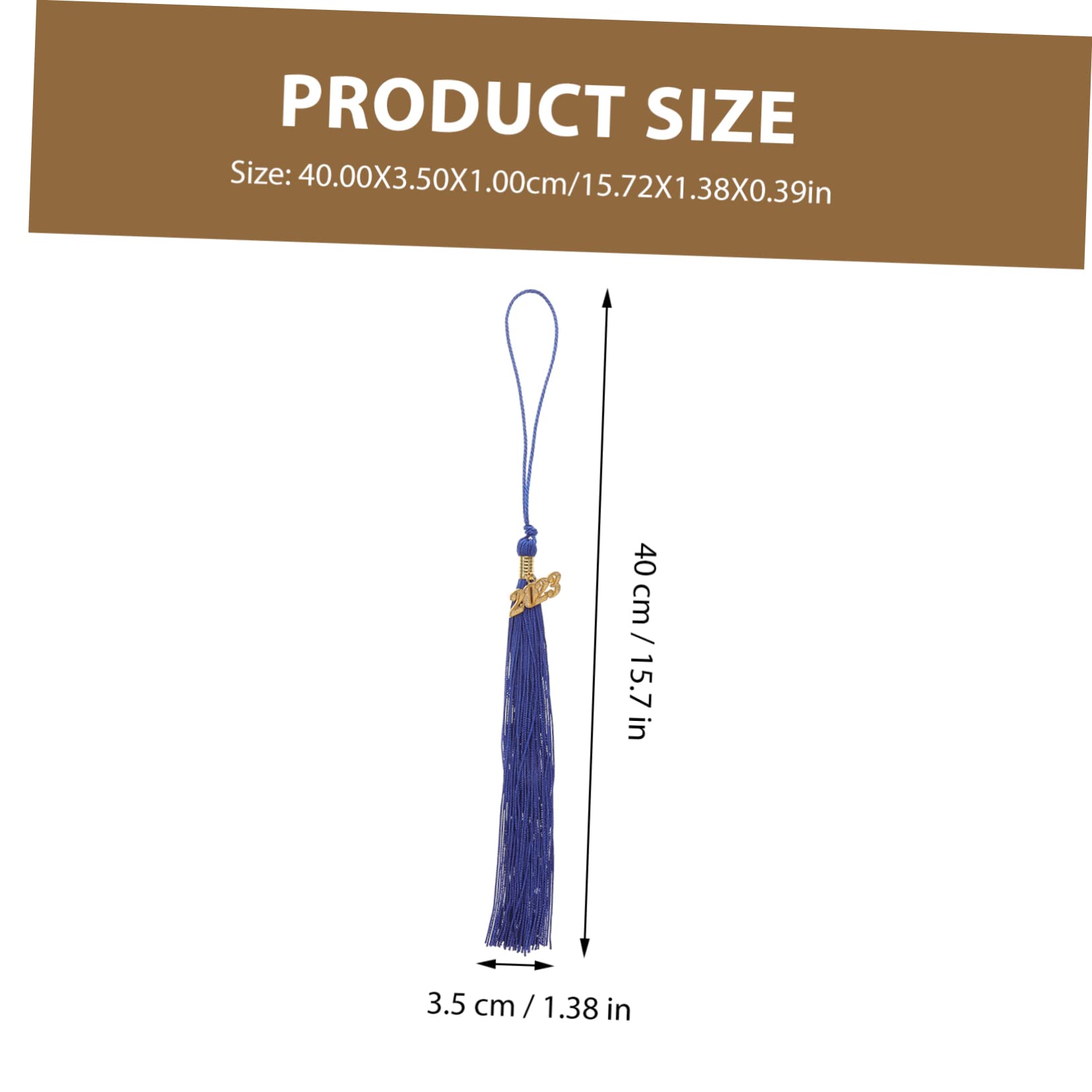 FRCOLOR 6pcs Doctor Hat Tassel Tassels for Graduation Cap Gold Hat with Cap for Key Graduation Season Supplies Blue Topper DIY Hanging Silk If Decoration Fringe Grad Label Polyester