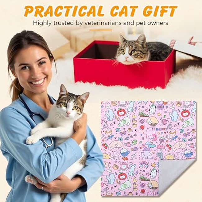 27.6 in Cat Grooming Wrap Self-Adhesive, Cat Wrap for Cutting Nails, Pink Anti-Escape Cat Restraint for Nail Clipping Cat Swaddle Wrap Cat Wrapping Cloth for Pet Cleaning and Beauty (Within 15lbs)-paDxNiIr