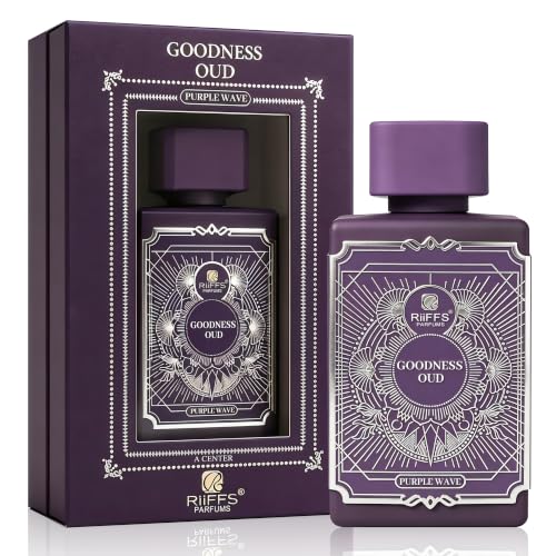 Image of A CENTER RIS Gs Oud Purple Fragrance For Men Eau de Parfum 3.4 Fl Oz | Woody Aromatic Floral Oud | Saffron Candied Rose Cologne | Daily Use Spray Gift