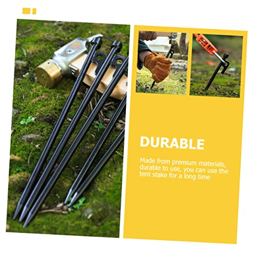 2Pcs Heavy Duty Metal Tent Stakes Thickened Ground Nails for Camping Outdoor Tent Pegs with Curved Hook Design miniatura 5