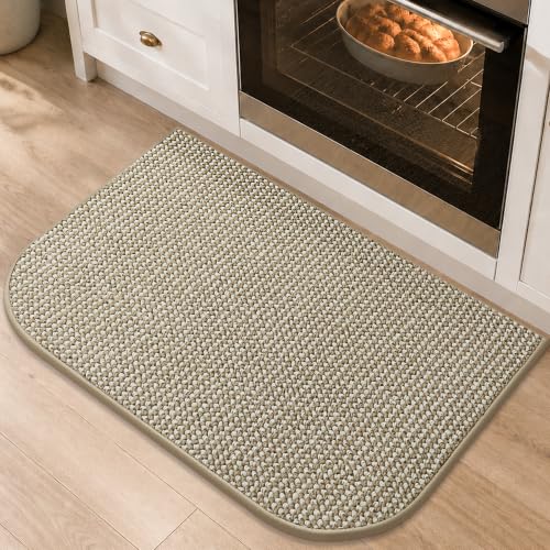 COSY HOMEER Half Moon Kitchen Rug Non-Slip Washable Kitchen Sink Mat