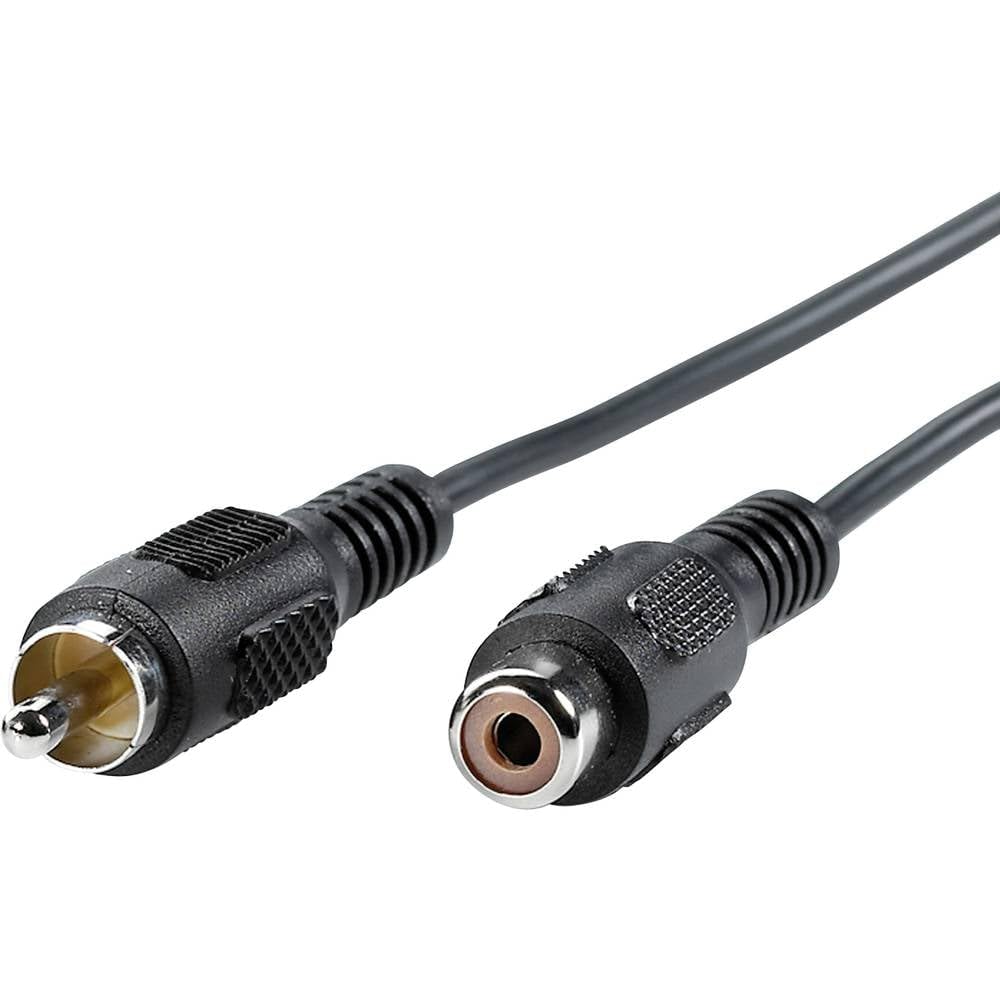 Value 11.99.4329 RCA Audio Cable extension Black Shielded 10m