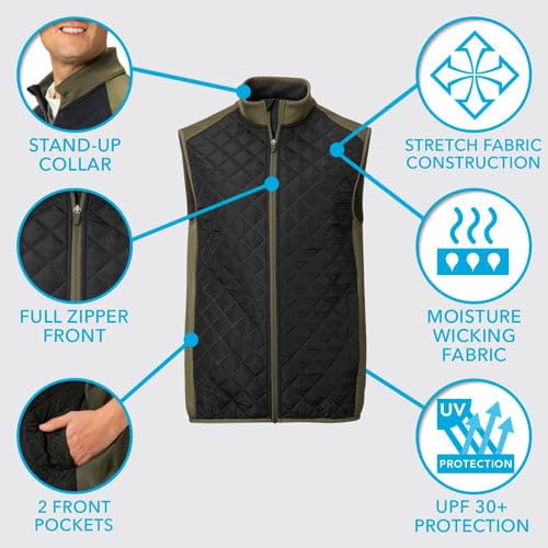 TGW Men's Quilted Golf Vest for Golfing2