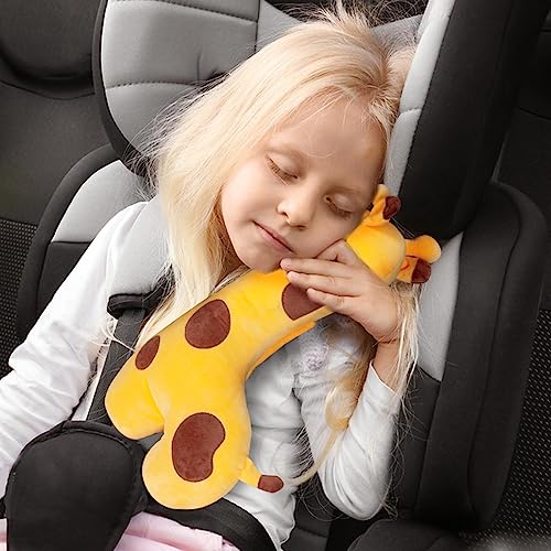 Pinkgarden Seat Belt Pillow for Kids Soft Plush Seatbelt Cover Cushion with Neck Support - Image 2