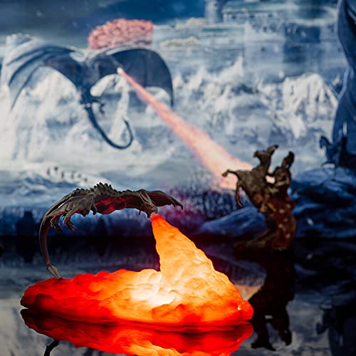 HaiMa Lampes Dragon Led Imprimées En 3D Comme Veilleuse Pour La Décoration Créative À La Maison Lampe De Lune Lampe De Nuit Meilleurs Cadeaux Pour Les Enfants - Dragon De Glace