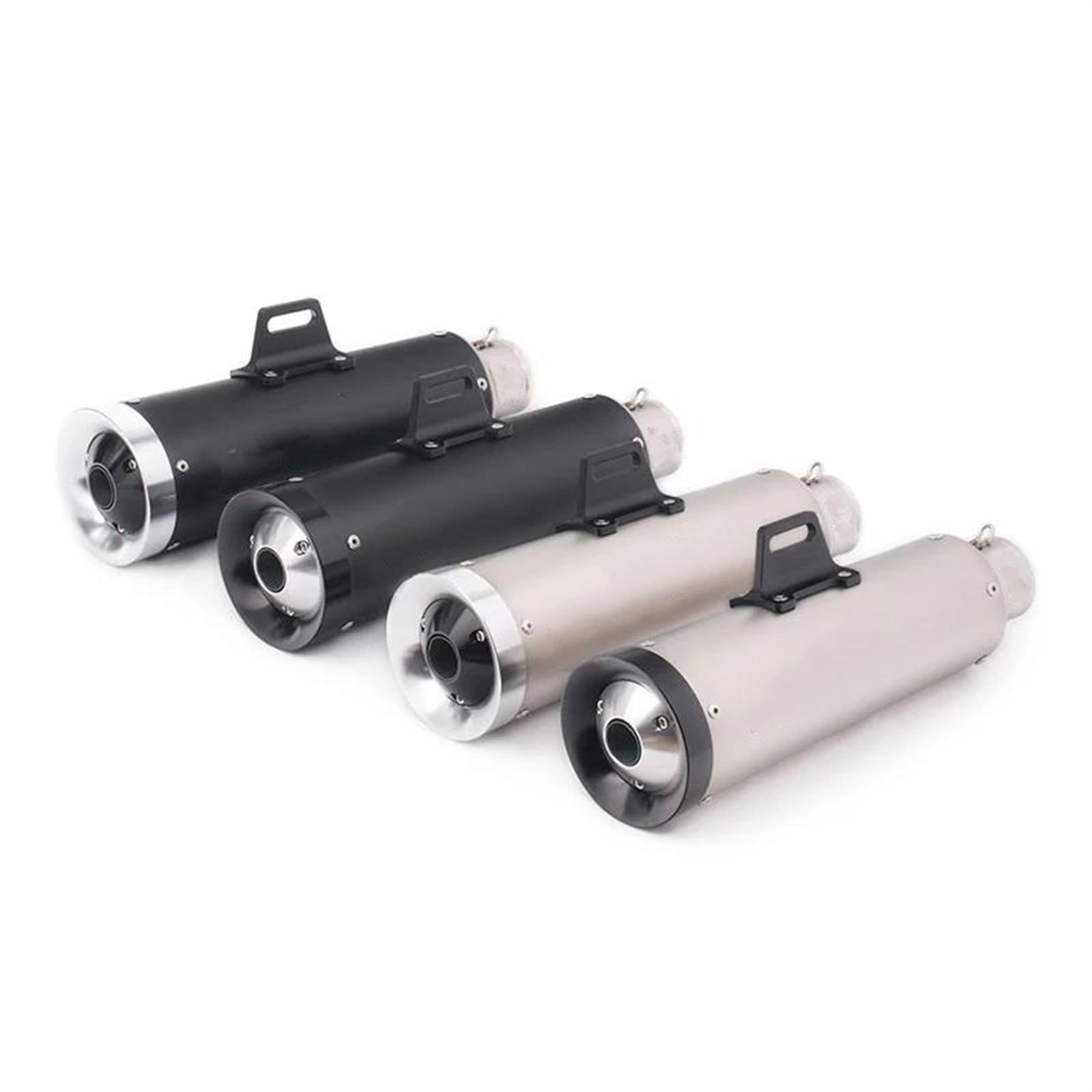 2x Acciaio Inox Silenziatore Di Scarico GP Universale Con DB-Killer - 5