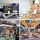 Srvnpioy A4 Ständer Tischaufsteller Aufsteller (10 Stück) A4-Menühalter aus Holz, A4 T-Ständer Werbeaufsteller Menükartenhalter aus Glasklar Acryl für Restaurants Speisekarten Dokumente Büro