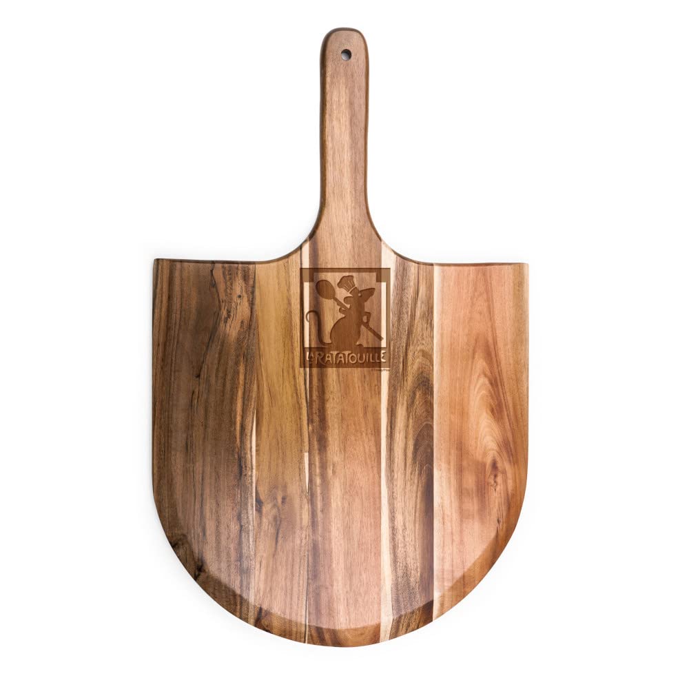 PICNIC TIME Disney Pixar Ratatouille Acacia Wood Pizza Peel, Serving Pizza Paddle, Bread Peel, (Acacia Wood)