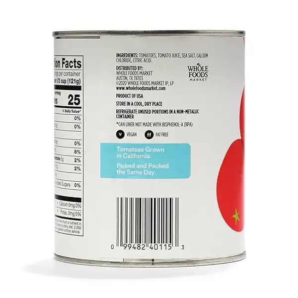 Whole Tomatoes Peeled, 28 Ounce 4