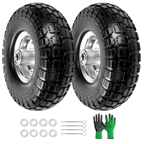 Parts Camp 4.10/3.50-4 tire replacement gorilla cart tires 10" Flat-Free