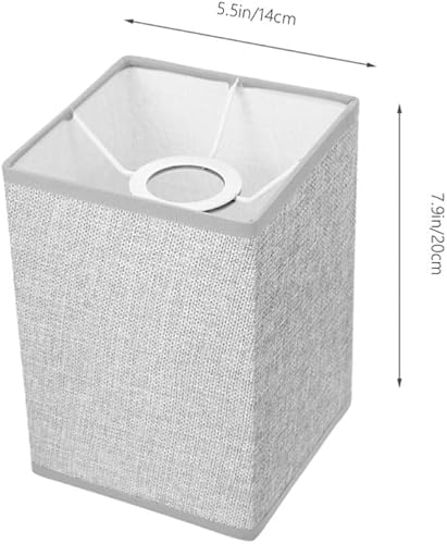 Miniatura 9 de Didiseaon 2 piezas de cubierta de lámpara de lino moderna, pantalla gris desmontable para mesita de noche de pared y lámparas de pie, fácil de