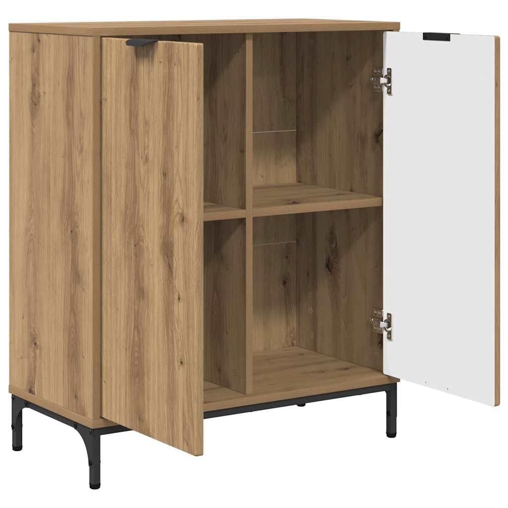 Buffet Commode Armoire à tiroirs Armoire d'appoint Armoire de rangement Multifonction Armoire sur pied Chêne Artisan 69,5 x 33 x 82 cm