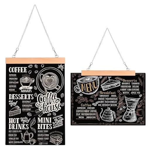 Srvnpioy Paquete de 2 Pizarra de tiza colgante A3, para cafetería, restaurante, decoración de puertas de pared | Ya disponible en tu tienda friki favorita! En mundofriki.es!