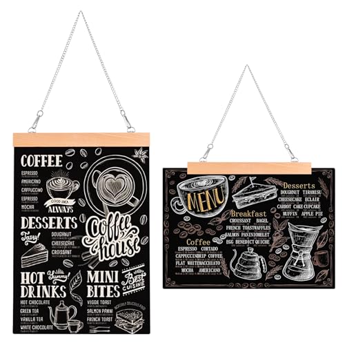 Srvnpioy Paquete de 2 Pizarra de tiza colgante A3, para