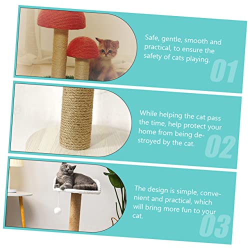 Sosoport 2 Peças De Acessórios Para Estrutura De Escalada Para Gatos Corda De Sisal Para Gatos Subst