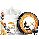 Cebo de Res para la Cara Original, Crema de Cebo de Res, Whipped Tallow Honey Balm, Aceite de Coco Prensado en Frío, Grass Fed Animal Balsam (1 Sebo de Res para la Cara Tallow and Honey Balm)