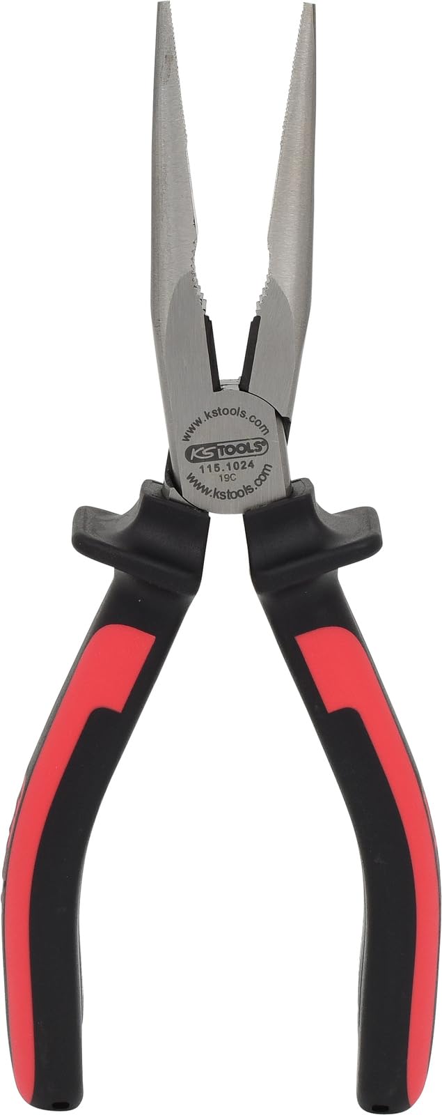 KS Tools 115.1024 Pince à bec demi-ronds KS, à poignées bi-composants L.210 mm