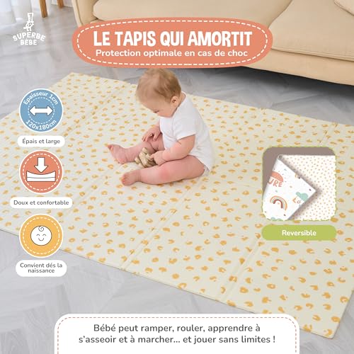 Cadeau naissance bébé idéal avec ce tapis d'éveil XXL pliable - 2